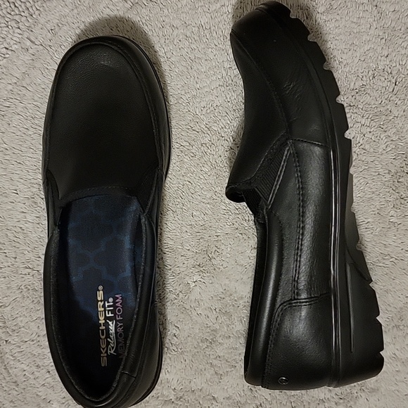 Skechers Black Relaxed Fit Slip-Ons - Picture 7 of 8